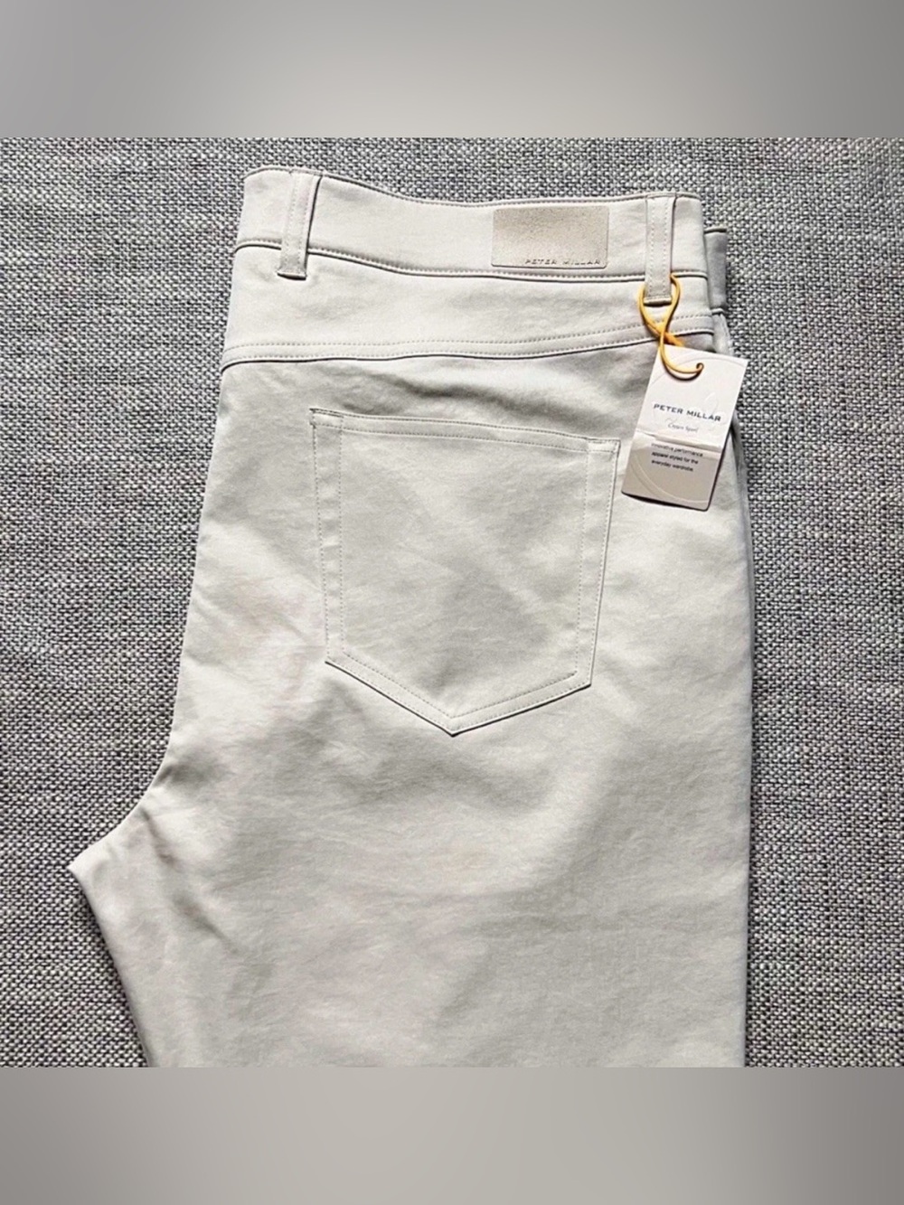 PETER MILLAR CROWN SPORT MENS EB66 PERFORMANCE 5 POCKET PANTS 34X32 SAND NWT